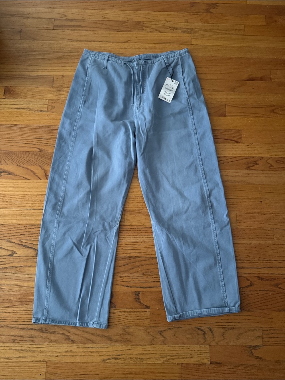 Zara Women's Light Blue Straight Leg Pants